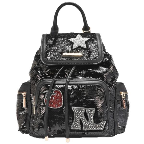 NICOLE LEE SEQUIN PATCH BACKPACK