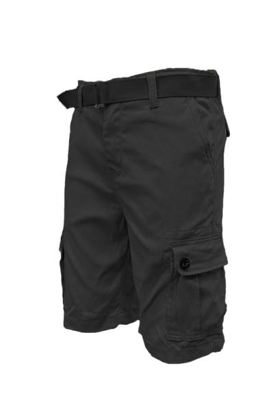 ($21.50 EA X 10 PCS) Mens Belted Cargo Shorts with Pockets