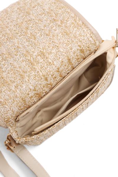 STRAW CROSSBODY BAG