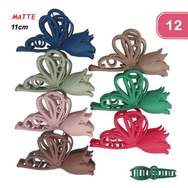 MATTE ROSE HAIR CLIP (12 UNITS)