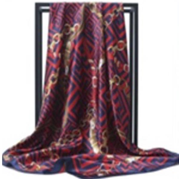 MULTI MAZE PATTERN SILKY NECK SCARF