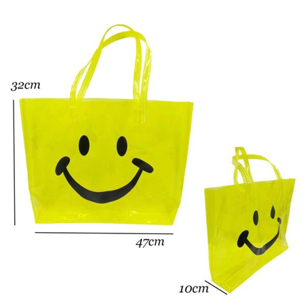 HAPPY FACE TOTE COLOR CLEAR BAG