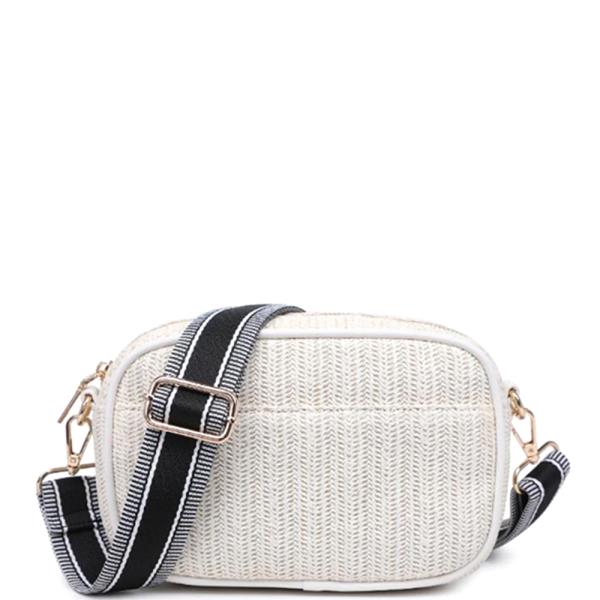 WOVEN ALL OVER SNAZZY CROSSBODY BAG