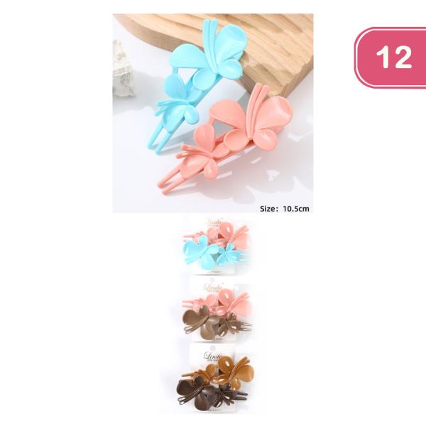 BUTTERFLY HAIR PINS (12 UNITS)