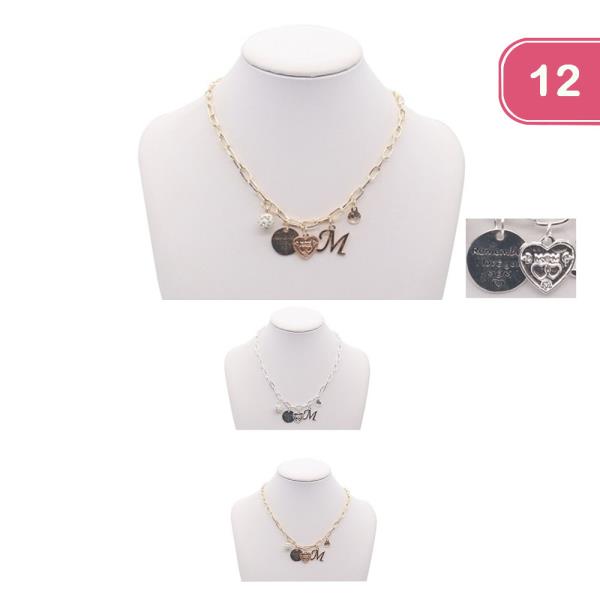 MOM CHARM NECKLACE (12 UNITS)