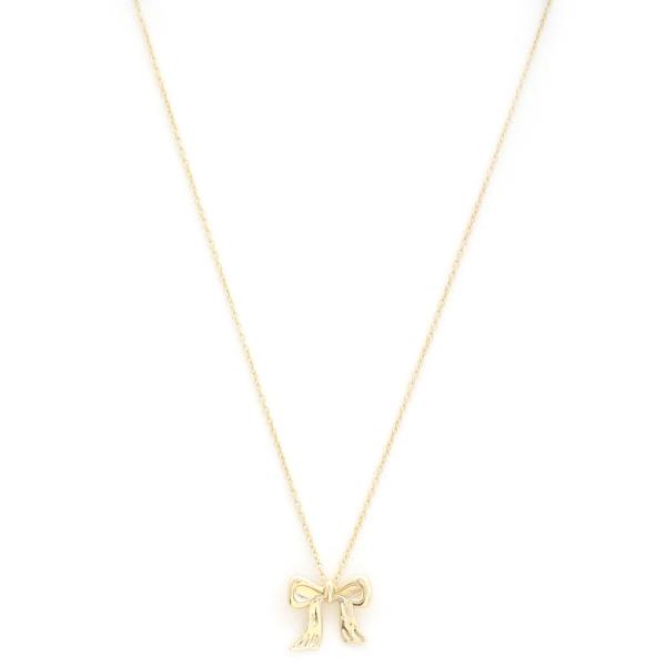BOW CHARM METAL NECKLACE