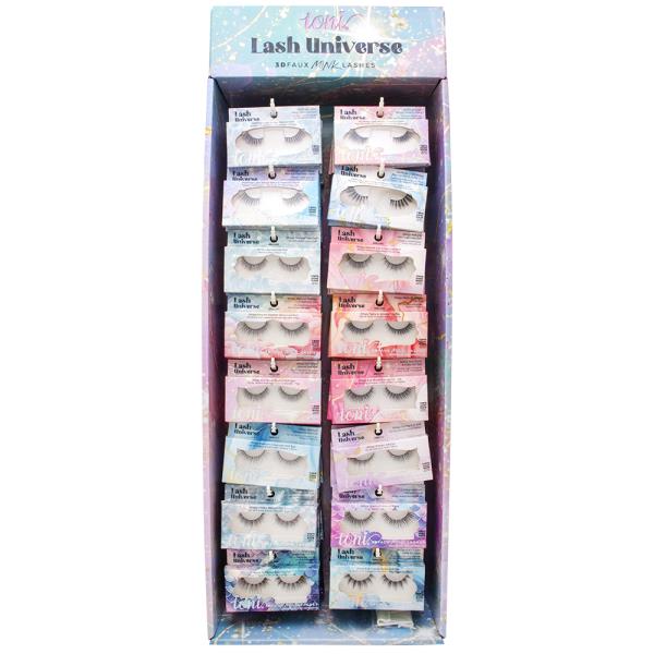 IONI LASH UNIVERSE 3D FAUX MINK LASHES W DISPLAY SET