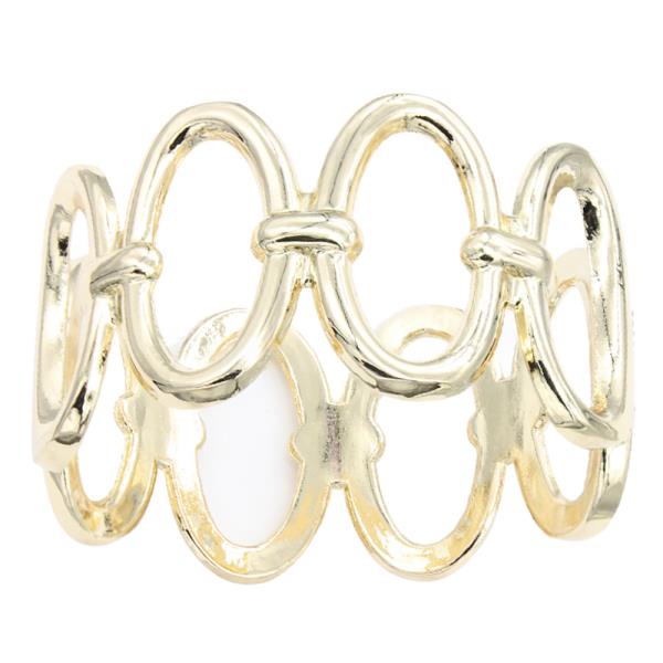 OVAL LINK GOLD DIPPED BANGLE BRACELET