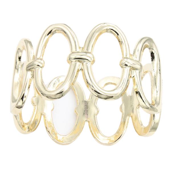 OVAL LINK GOLD DIPPED BANGLE BRACELET