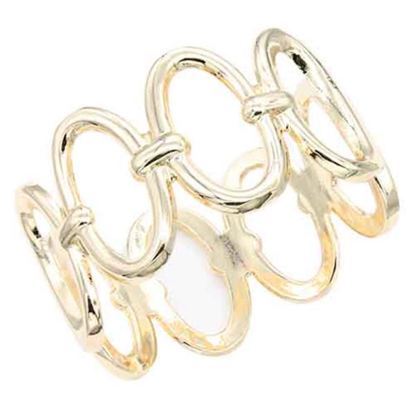 OVAL LINK GOLD DIPPED BANGLE BRACELET