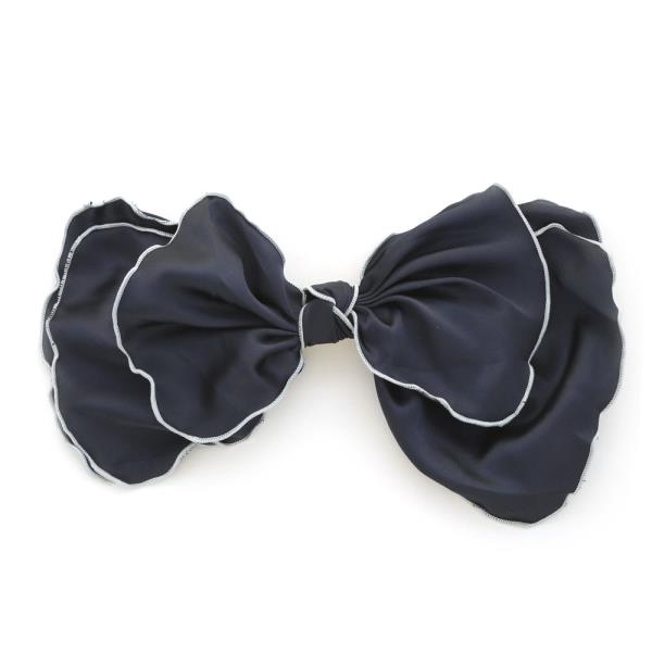 RUFFLE RIBBON BOW HAIR PIN