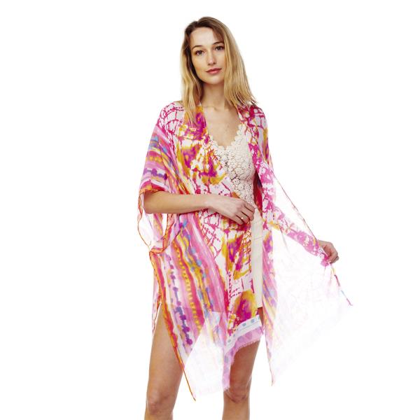 TIE DYE KIMONO COVER UP