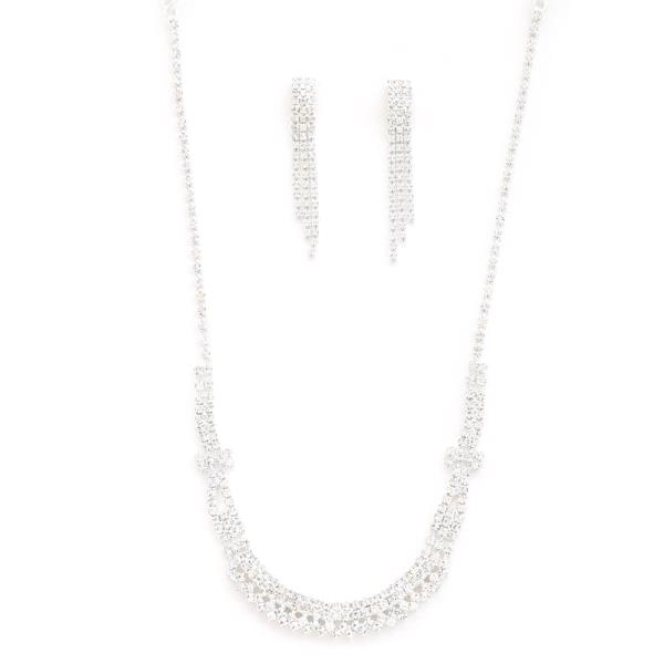 CURVE RHINESTONE NECKLACE