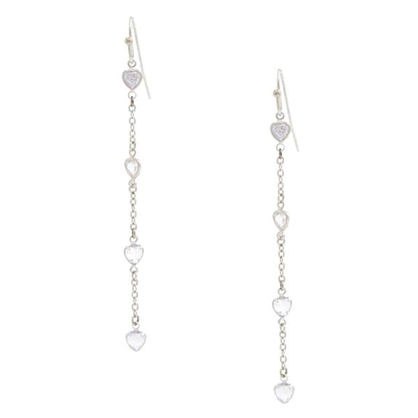 DAINTY HEART CRYSTAL DANGLE EARRING