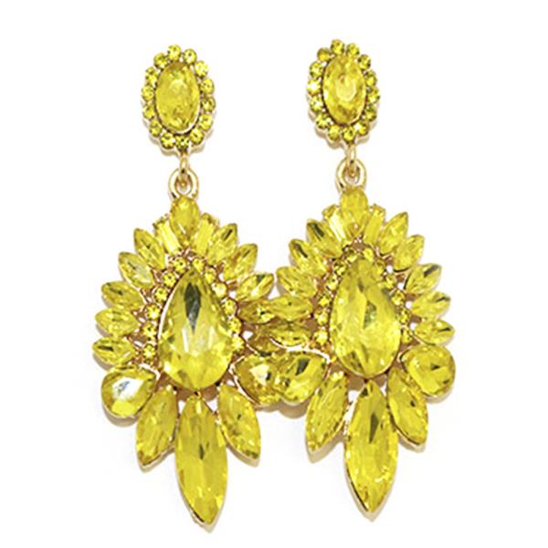 TEARDROP MARQUISE RHINESTONE DANGLE EARRING