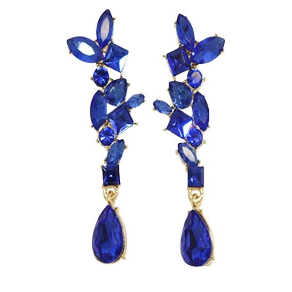 MARQUISE TEARDROP RHINESTONE DANGLE EARRING