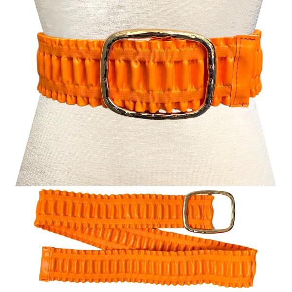 FAUX LEATHER RECTANGLE METAL BUCKLE BELT