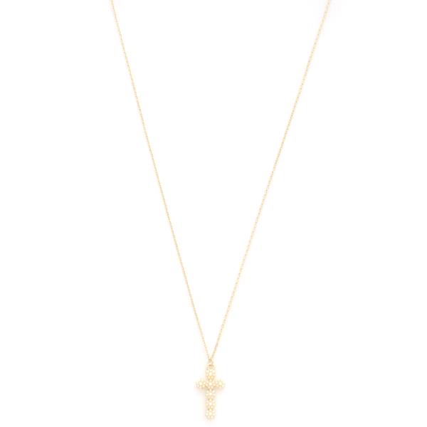 FLOWER CROSS NECKLACE