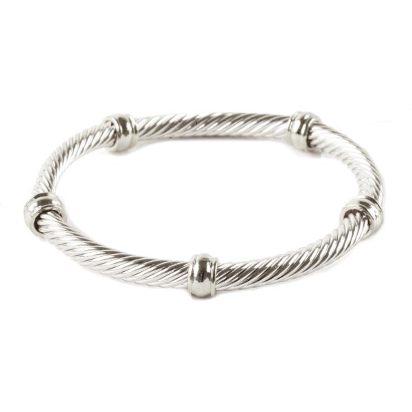 METAL ROPE BANGLE BRACELET