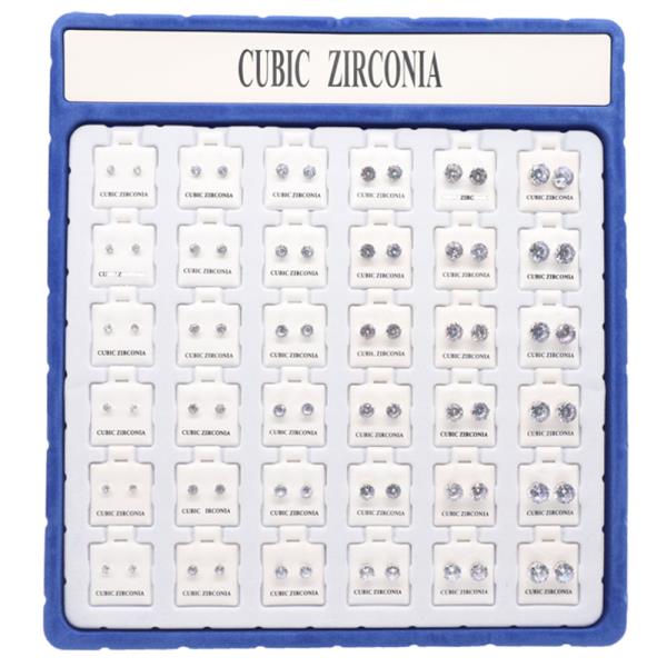 CUBIC ZIRCONIA EARRING (36 UNITS)