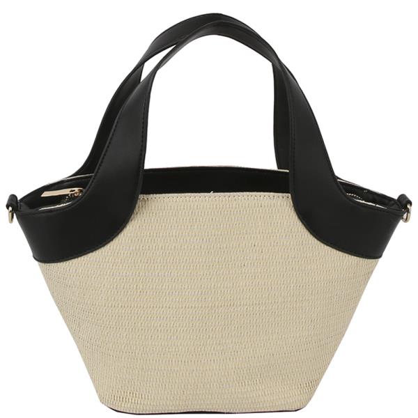 TWO TEXTURED CHIC SATCHEL BAG