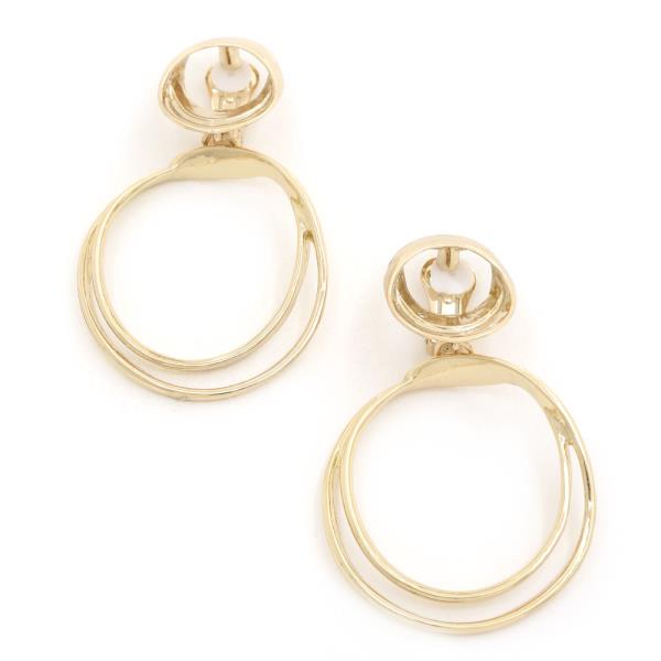 ROUND METAL DANGLE CLIP EARRING