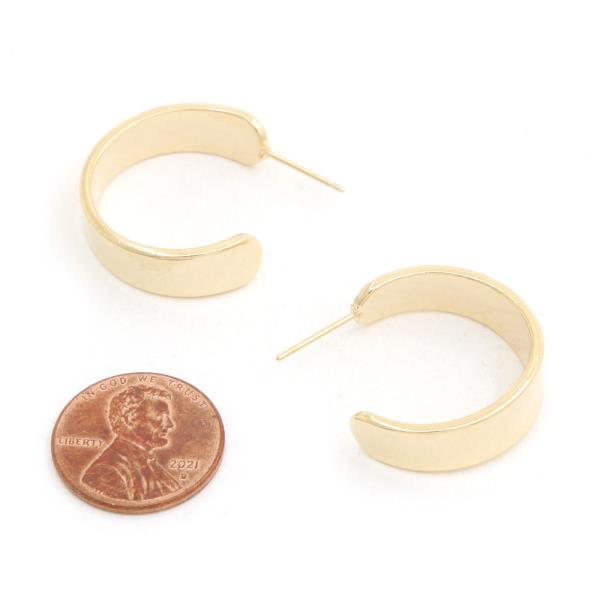 14K GOLD DIPPED OPEN CIRCLE HOOP EARRING