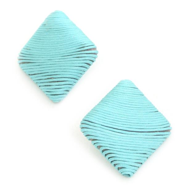 THREAD WRAPPED GEOMETRIC SHAPE EARRING