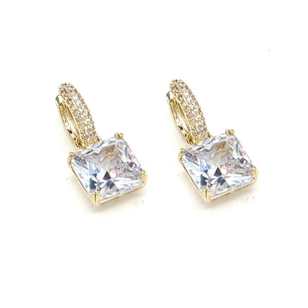 GOLD DIPPED CZ STONE DAINTY EARRING