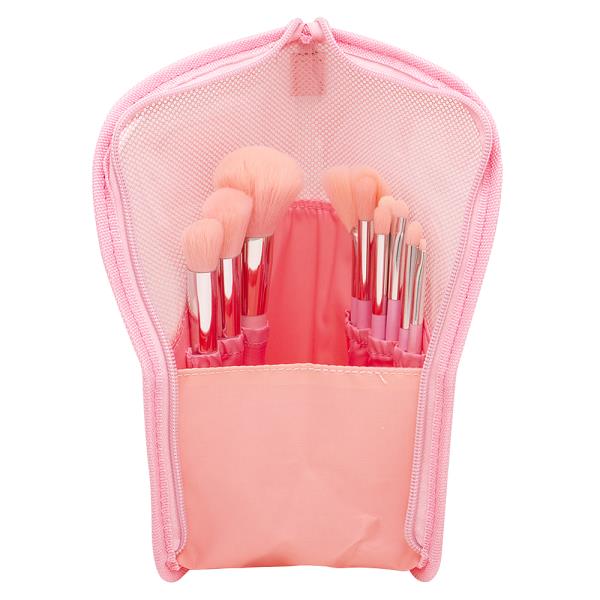 COSMETIC 10 PC BRUSH W POUCH SET