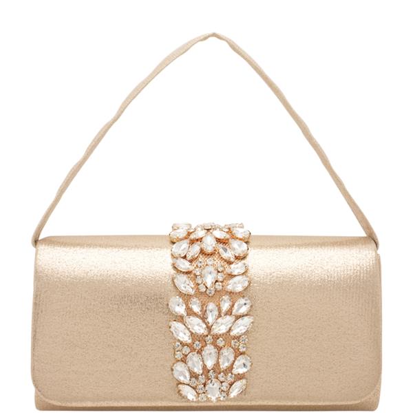 SMOOTH CRYSTAL STONE DESIGN CROSSBODY BAG