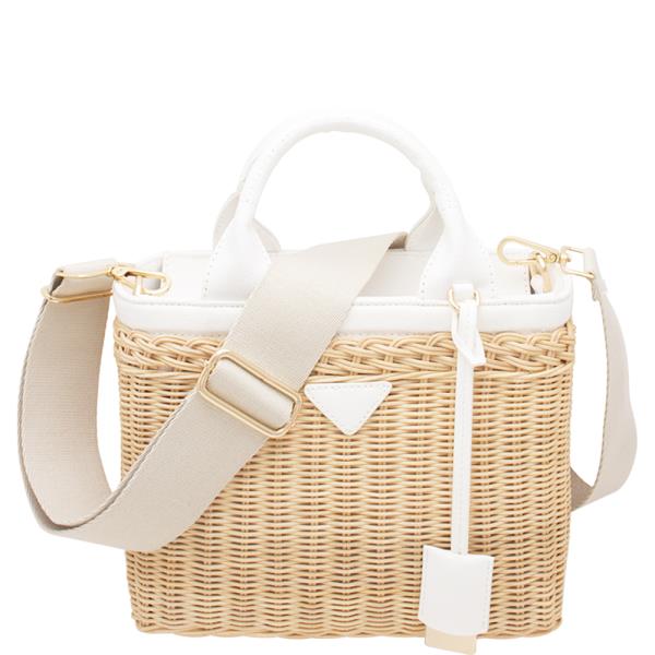 FASHION STRAW HANDLE SATCHEL BAG