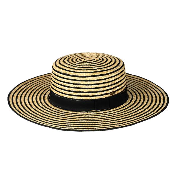 CC STRIPE BOATER SUN HAT