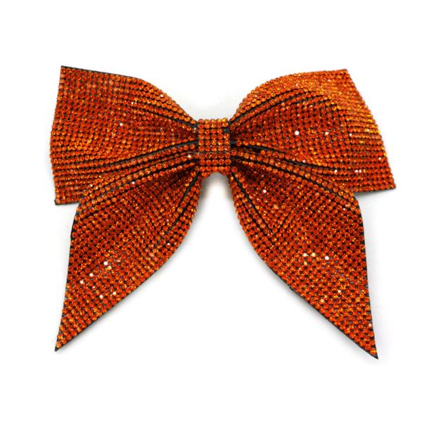 RHINESTONE RIBBON HAIR BOW PIN
