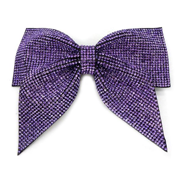 RHINESTONE RIBBON HAIR BOW PIN