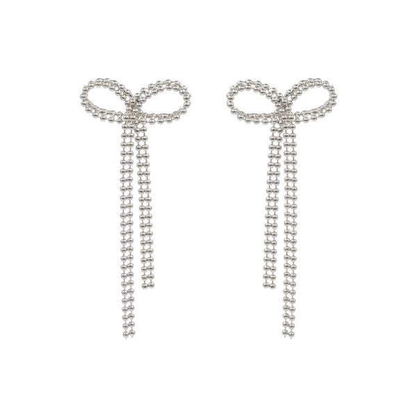 BOW SHAPED METAL POST EARRING