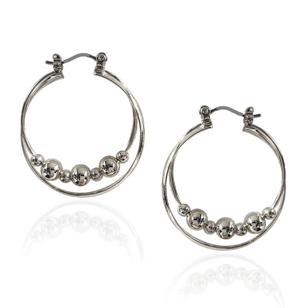 METAL DOUBLE HOOP EARRING