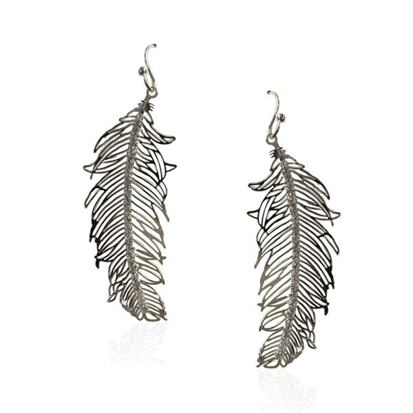 METAL LEAF DANGLE EARRING