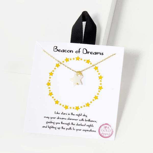 18K GOLD RHODIUM DIPPED BEACON OF DREAMS NECKLACE
