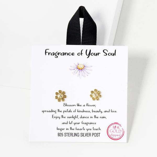 18K GOLD RHODIUM DIPPED FRAGRANCE OF YOUR SOUL EARRING