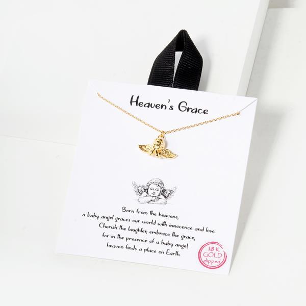18K GOLD RHODIUM DIPPED HEAVENS GRACE NECKLACE