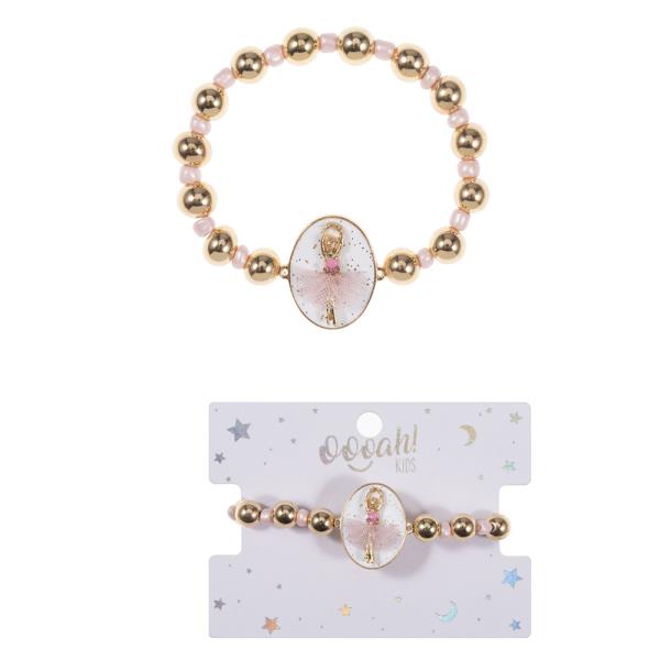 FOR KIDS OVAL SHAPED BALLERINA STRETCH BRACELET