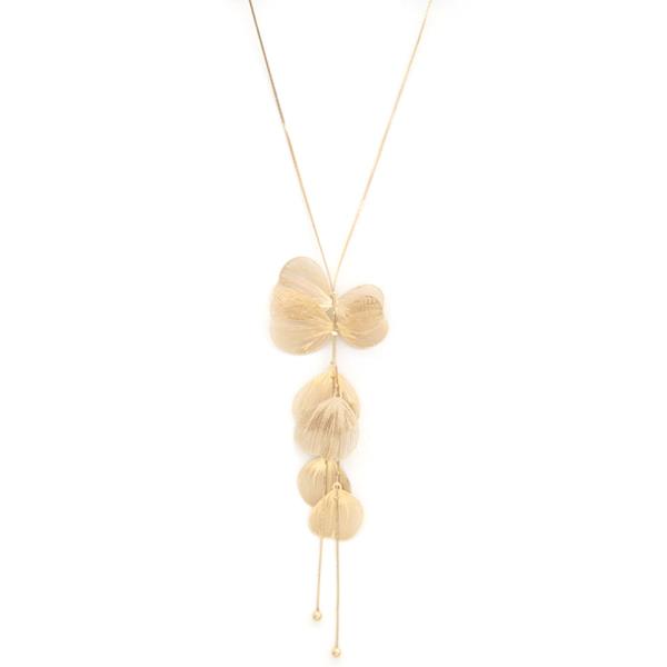 FLOWER PEARL Y SHAPE NECKLACE