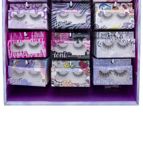 IONI LASH BAR CLUB 3D FAUX MINK LASHES W DISPLAY SET