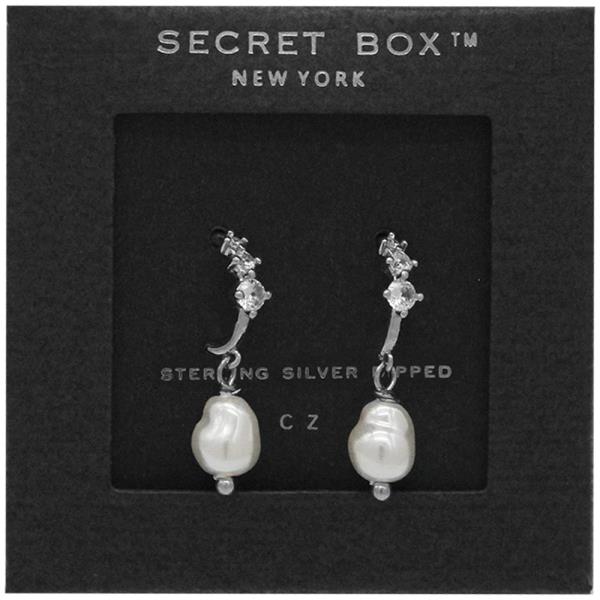 SECRET BOX GOLD DIPPED PEARL EARRING