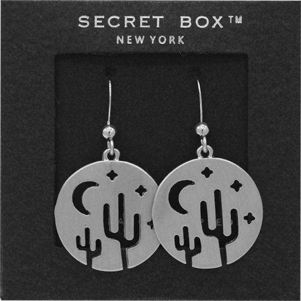 SECRET BOX GOLD DIPPED CACTUS HOOK EARRING