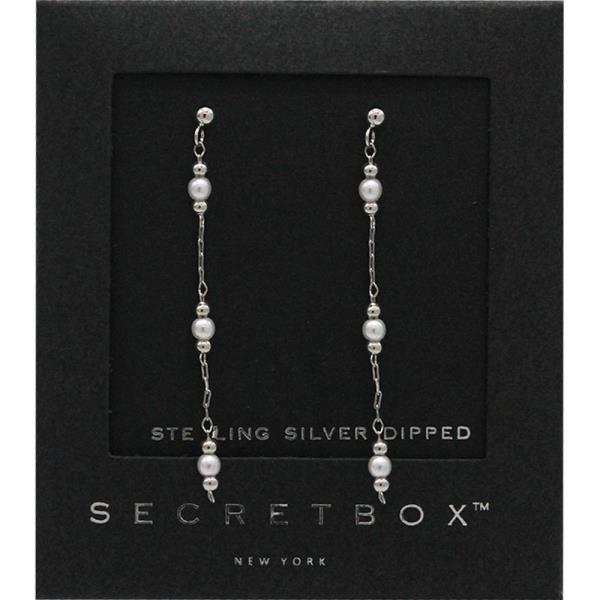 SECRET BOX 14K GOLD DIPPED PEARL EARRING