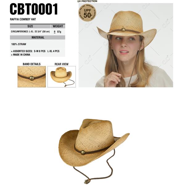 CC RAFFIA COWBOY HAT