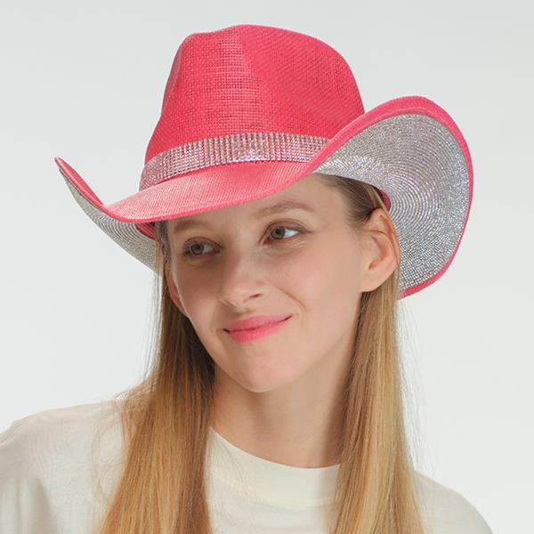 CC UNDER BRIM RHINESTONE PATCH COWBOY