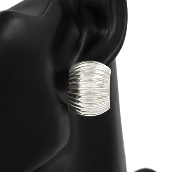 WIDE METAL POST EARRING